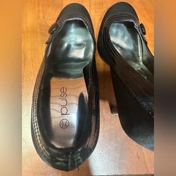 Pulse Black Satin Heels - Picture 5 of 5